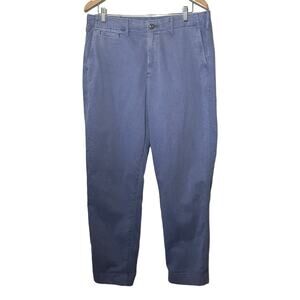 Gap Pants Stroight Cotton Washed Out Blue Hi Rise Chinos Khakis Casual Comfy 14T